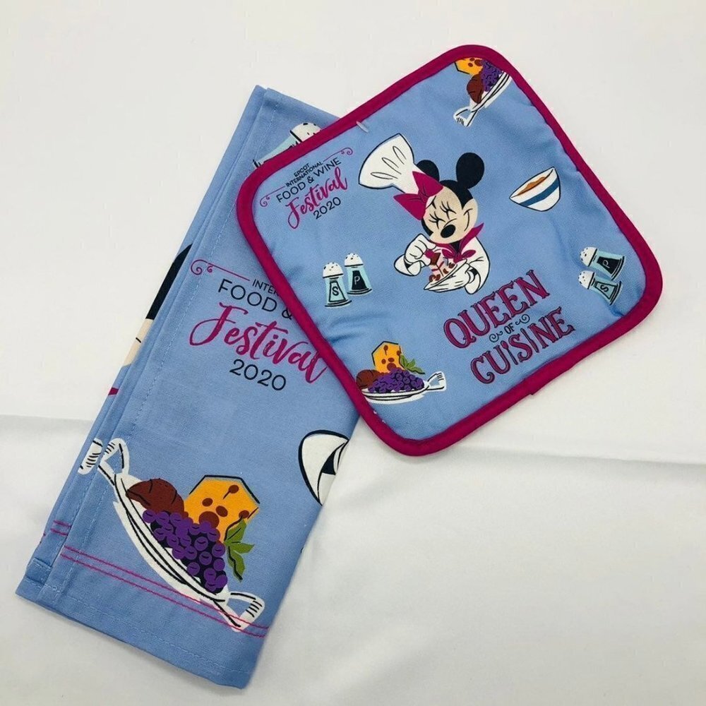 Disney Parks - EPCOT Food & Wine 2020 Kitchen Towel & Potholder Set
